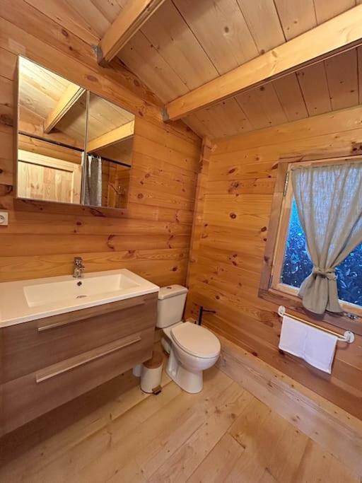 Chalet Bois Jacuzzi Bessan Exterior foto