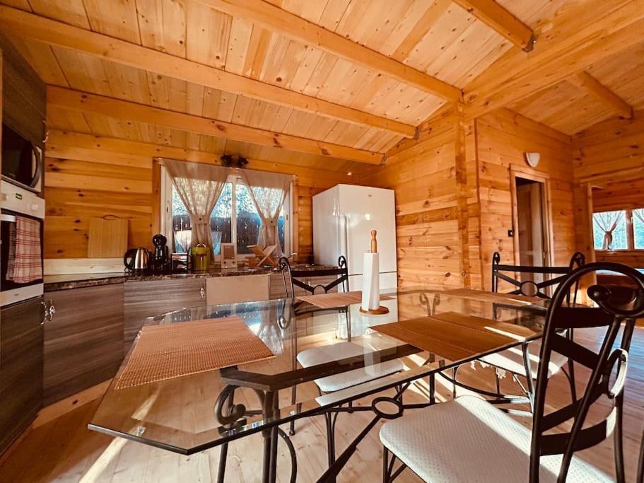 Chalet Bois Jacuzzi Bessan Exterior foto