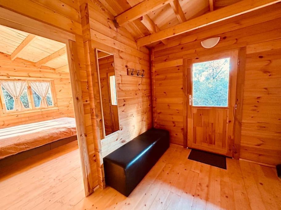 Chalet Bois Jacuzzi Bessan Exterior foto